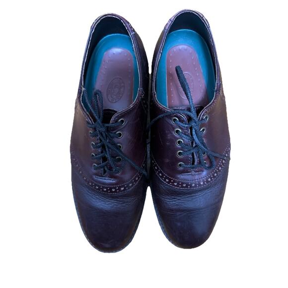 H.S. TRASK Authentic Bison Oxford Leather Classy Dressy Office Brown Shoe Size 8 - Picture 1 of 6